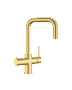 4in1 Square Neck Filtered Kettle Tap Brushed Brass