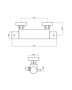 Florence Bar Shower Valve Chrome