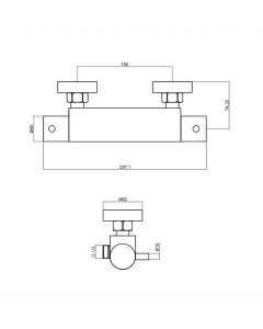 Florence Bar Shower Valve Chrome