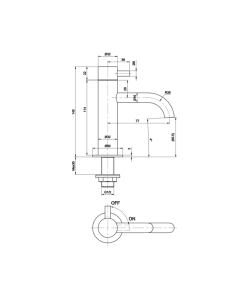 Florence Basin Taps Chrome