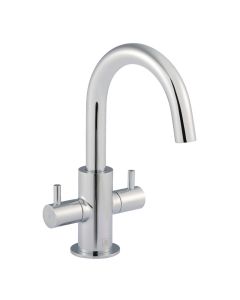 Florence Twin Lever Basin Mixer Chrome