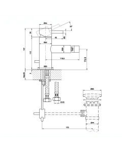 Florence Bidet Mixer Chrome