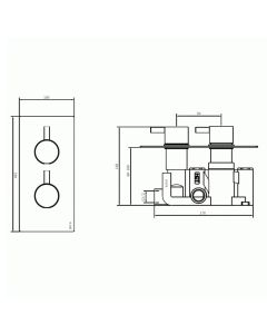 Arco Single Outlet Thermostatic Shower Valve