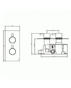 Arco Single Outlet Thermostatic Shower Valve