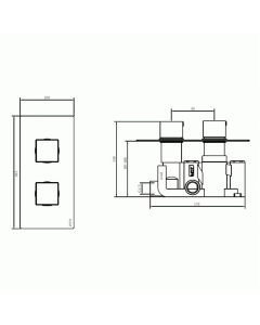 Bloque2 Single Outlet Thermostatic Shower Valve