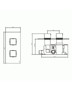 Bloque2 Single Outlet Thermostatic Shower Valve