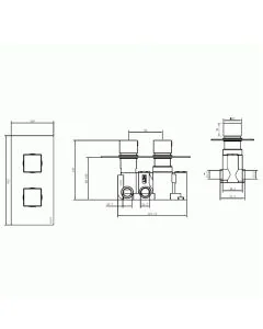 Bloque2 Single Outlet Thermostatic Shower Valve