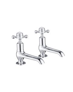 Grosvenor Cross Long Nose Basin Taps Chrome