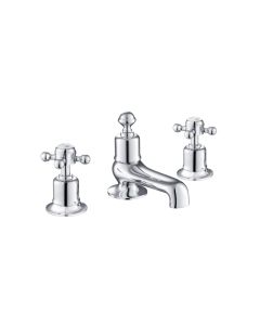 Grosvenor Cross 3 Hole Bath Filler Chrome