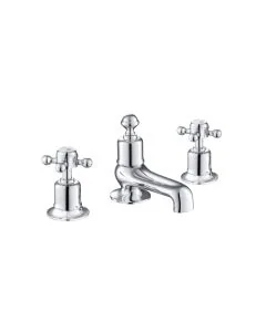 Grosvenor Cross 3 Hole Bath Filler Chrome