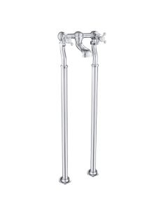 Grosvenor Cross Freestanding Bath Filler Chrome