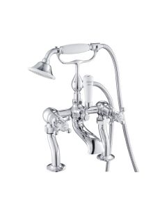 Grosvenor Cross Deck Bath Shower Mixer Chrome
