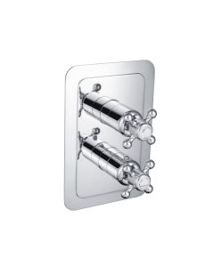 Grosvenor Cross 2 Way Thermostatic Shower Valve Chrome