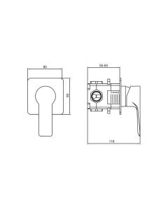 Amore Single Lever Manual Valve Chrome