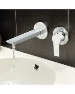 Amore Wall Mounted Basin Mixer Chrome