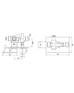 Athena Single Lever Diverter Valve Chrome