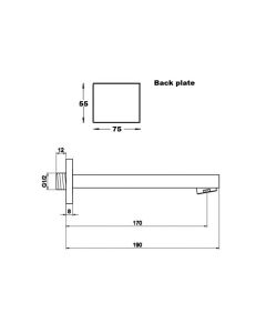 Athena Bath Spout Chrome