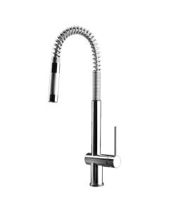 Oxygen Hi-Tech Sprung Pull Out Mixer Brushed Steel 