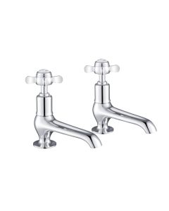 Grosvenor Pinch Long Nose Basin Taps Chrome