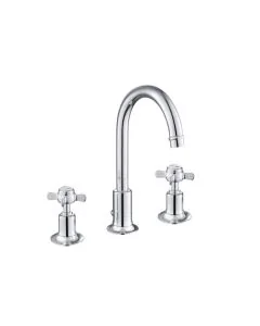 Grosvenor Pinch 3 Hole Basin Mixer Chrome