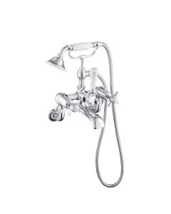 Grosvenor Pinch Wall Bath Shower Mixer Chrome