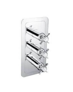 Grosvenor Pinch 3 Handle 2 Way Shower Valve Chrome
