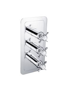 Grosvenor Pinch 3 Handle 3 Way Shower Valve Chrome