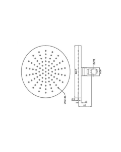 Boker 200mm Round Shower Head Chrome