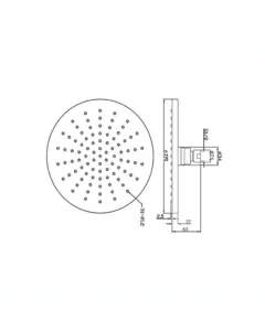 Boker 200mm Round Shower Head Chrome