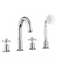Crosswater Belgravia Crosshead 4 Hole Bath Shower Mixer
