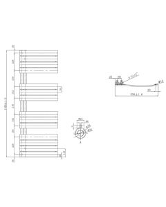 JTP Cleo 1400mm x 550mm Towel Rail Brushed Black