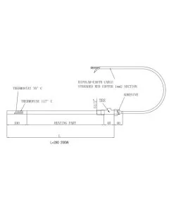 JTP 200W Heating Element Brushed Brass