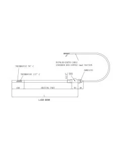 JTP 600W Heating Element Brushed Black