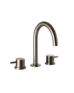 VOS Deck Mounted Basin Mixer Brushed Black