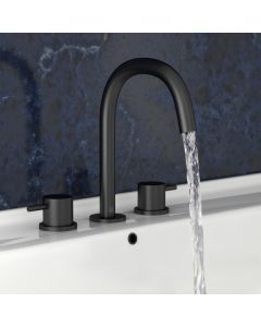 VOS Deck Mounted Basin Mixer Matt Black