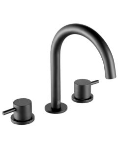 VOS Deck Mounted Basin Mixer Matt Black