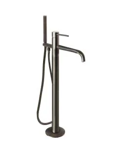 VOS Floor Standing Bath Shower Mixer Brushed Black