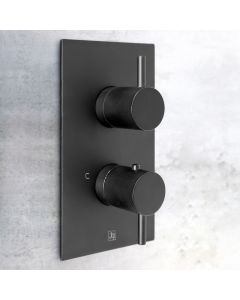 VOS Designer Thermostatic Shower Valve Matt Black