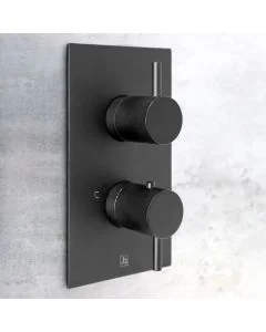 VOS Designer 2 Way Thermostatic Shower Valve Matt Black