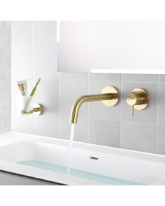 VOS Single Lever Wall Basin Mixer Brass