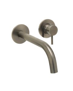 VOS Single Lever Wall Basin Mixer Brushed Black