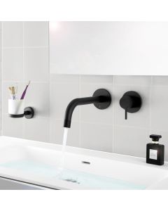 VOS Single Lever Wall Basin Mixer Matt Black
