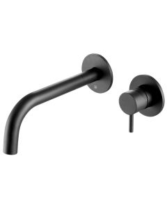 VOS Single Lever Wall Basin Mixer Matt Black