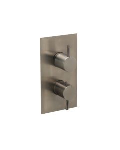 VOS 2 Way Thermostatic Shower Valve Brushed Black