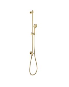 VOS Slide Rail Shower Kit Round Handset Brass