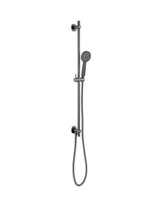 VOS Slide Rail Shower Kit Round Handset Matt Black