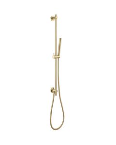 VOS Slide Rail Shower Kit Slim Handset Brass