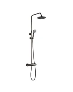 VOS Thermostatic Shower Valve Riser Kit Brushed Black