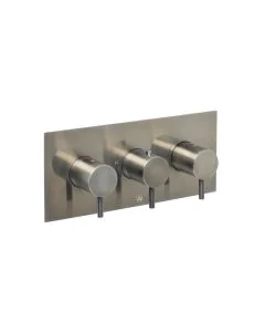 VOS 3 Lever 2 Way Horizontal Shower Valve Brushed Black