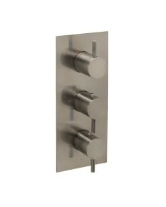 VOS 3 Lever 2 Way Vertical Shower Valve Brushed Black
